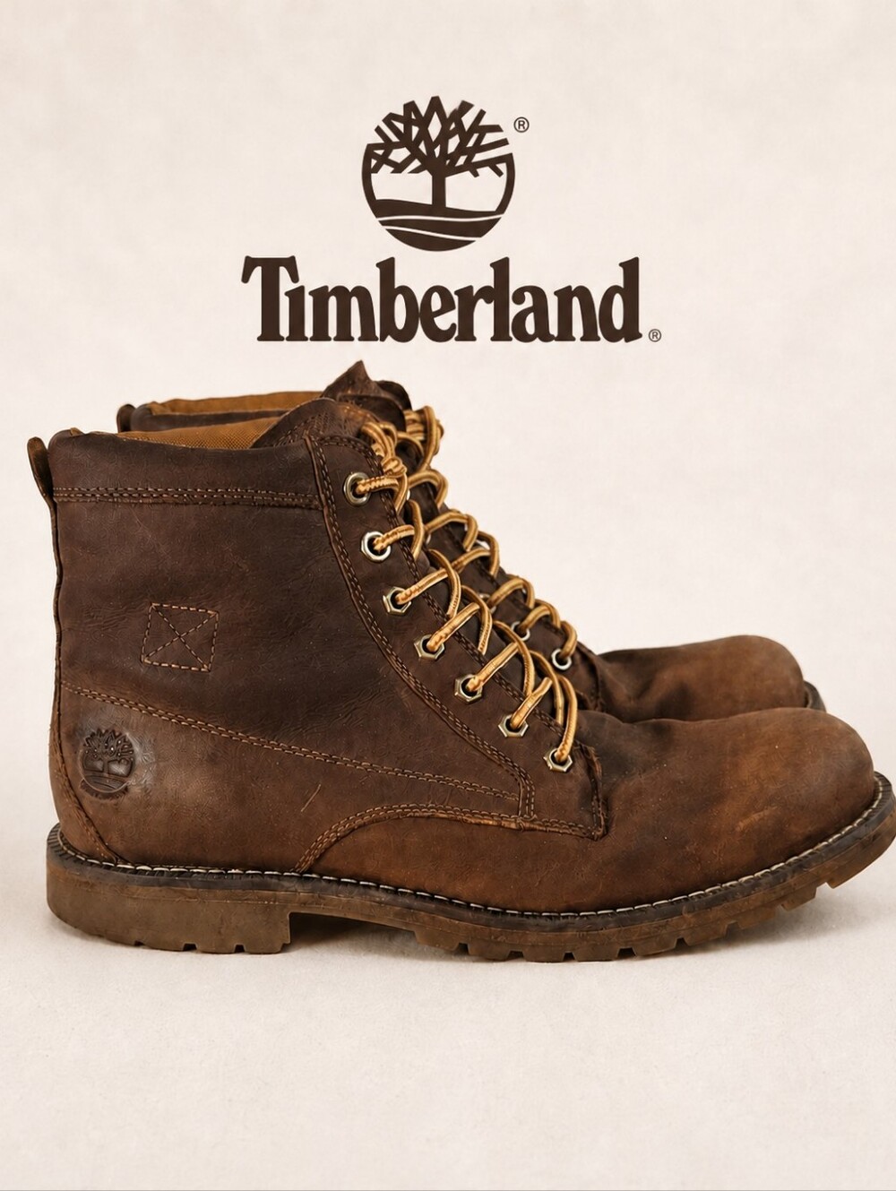 Timberland Men's Brown Leather Work Boots - Brown